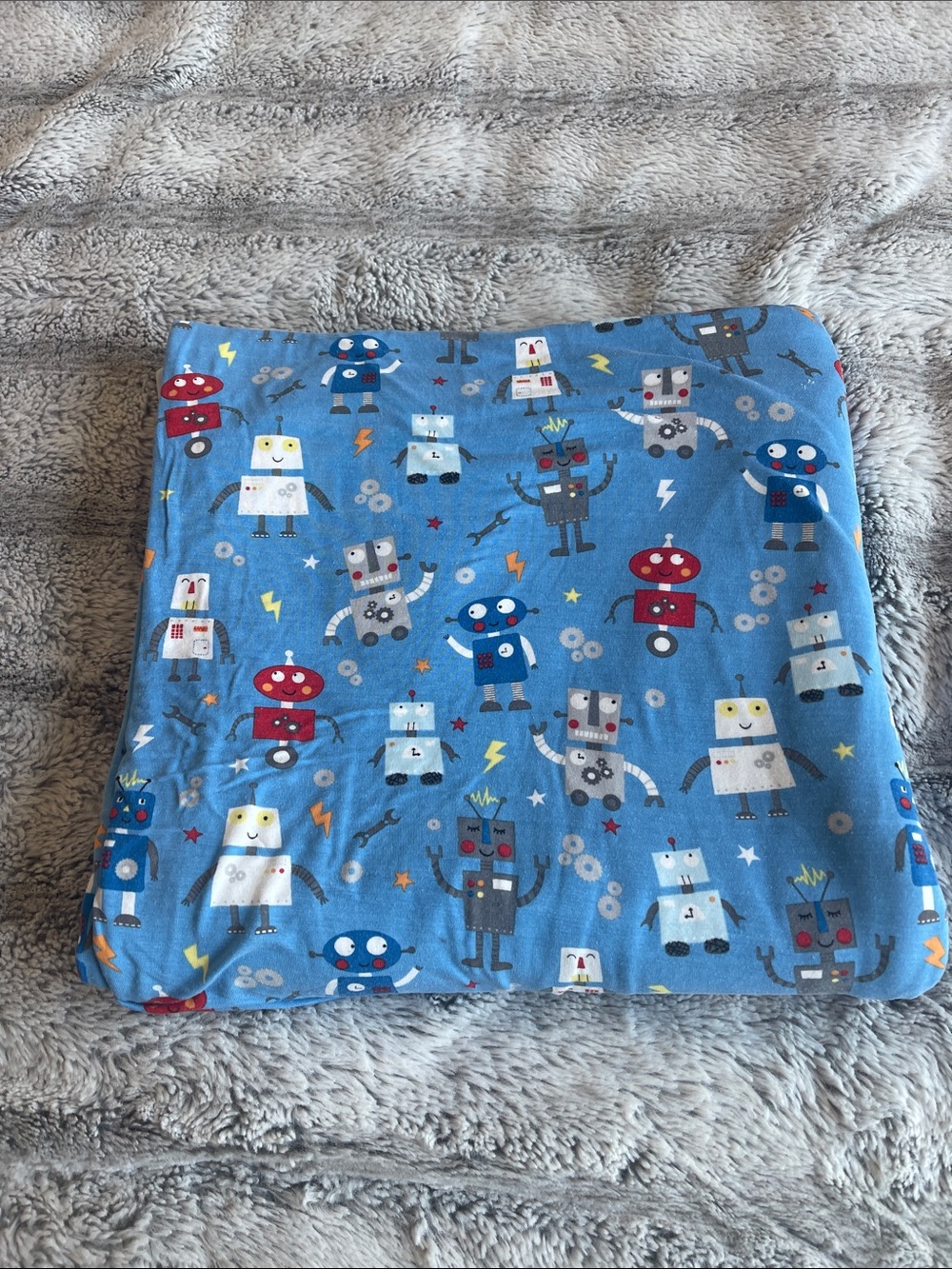 LITTLE SLEEPIES ROBOTS CLOUD BLANKET